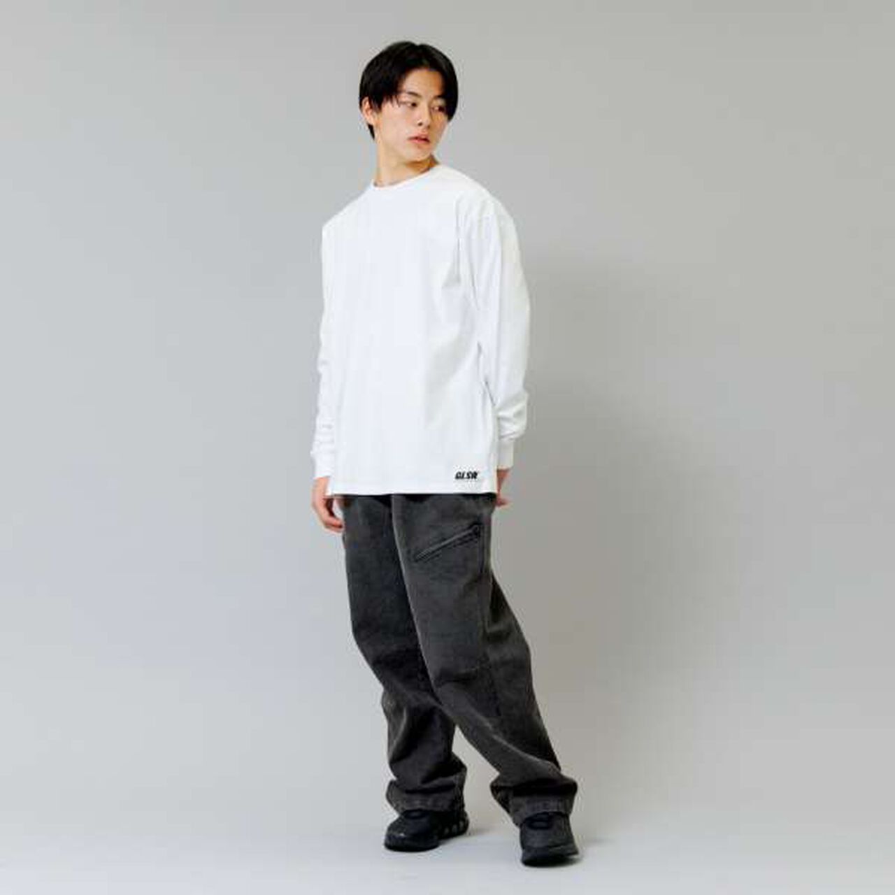 [PACK TEE] One-Point Logo Long-Sleeve T-Shirt,White, large image number 1