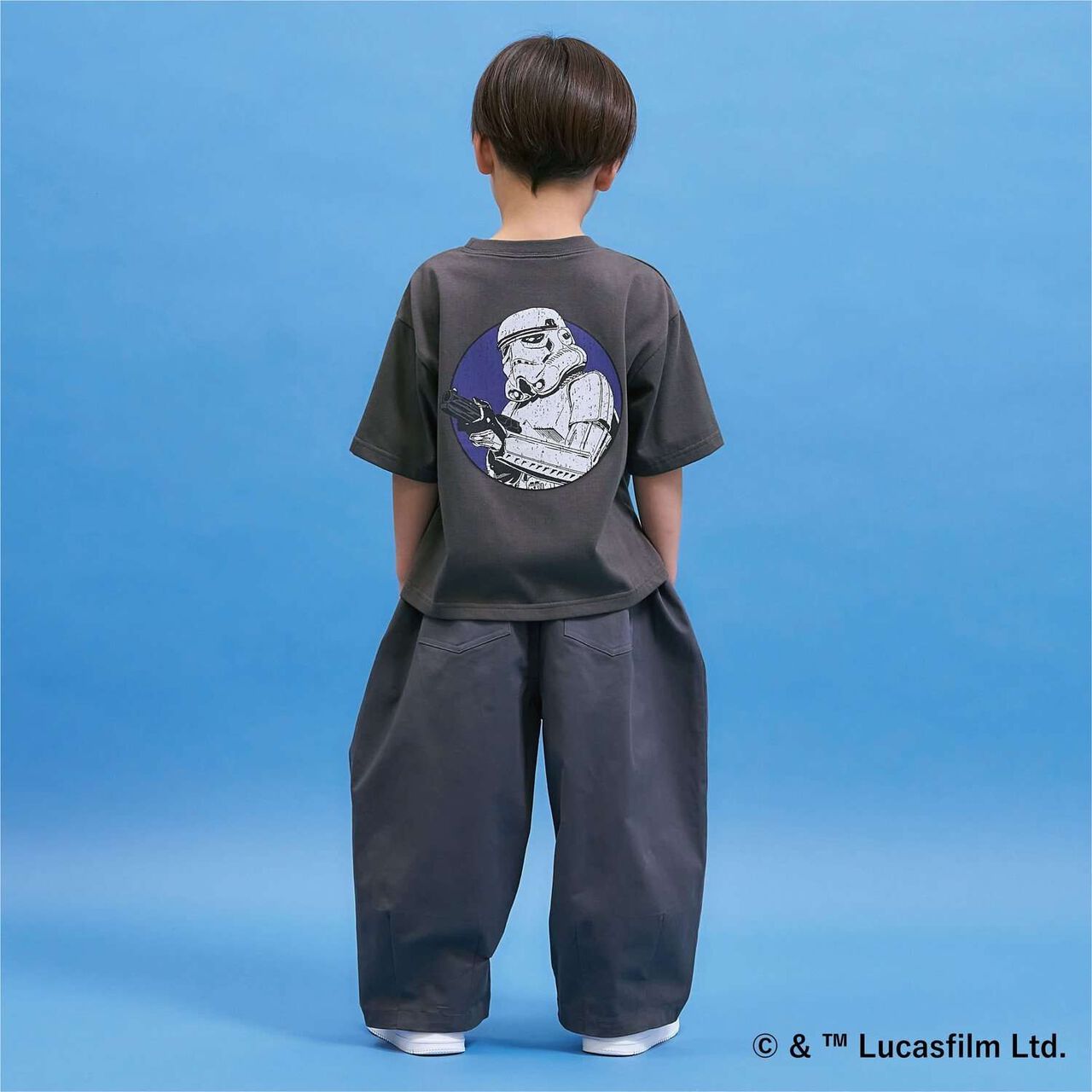 [STAR WARS] [Anti-Stain・Quick-Dry・Shape Retaining] Assorted Back Print T-Shirt [MNCM],Charcoal gray, large image number 25