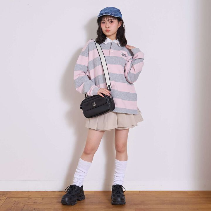 [LTXC] Style Boost Micro Mini Skirt with Shorts,Beige, medium image number 3