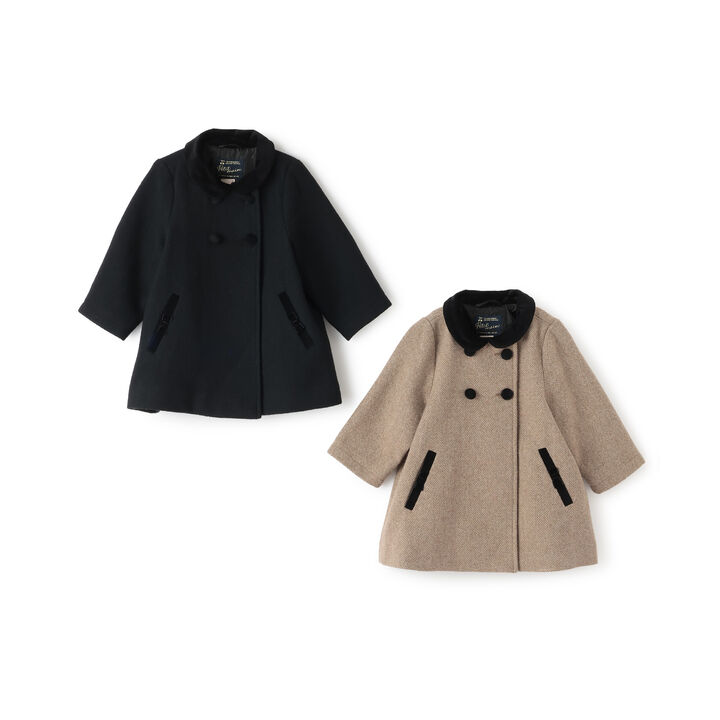 [Link/Washable] Double-Breasted Coat,Navy, medium image number 17