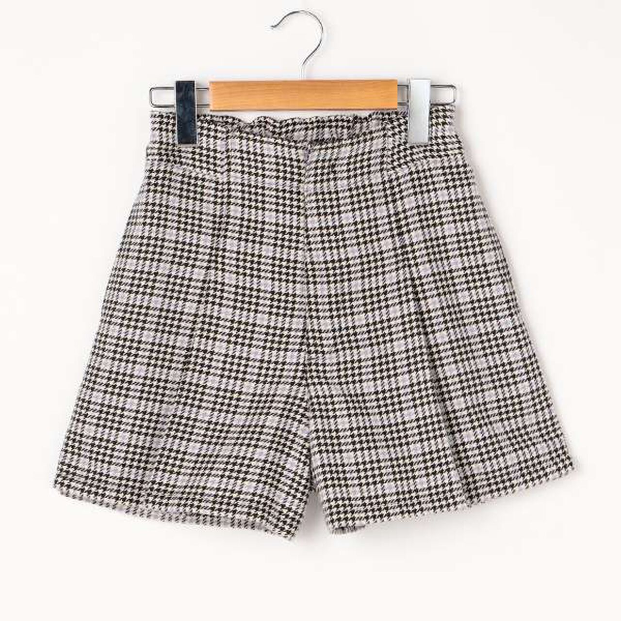 Houndstooth Shorts,Black, large image number 0