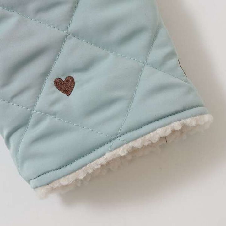 Collarless Heart Embroidered Blouson,Ivory, medium image number 15