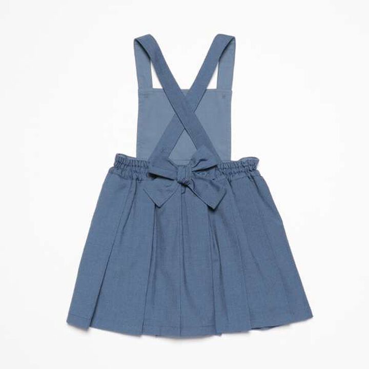 Pleated Jumper Dress,Blue, medium image number 1
