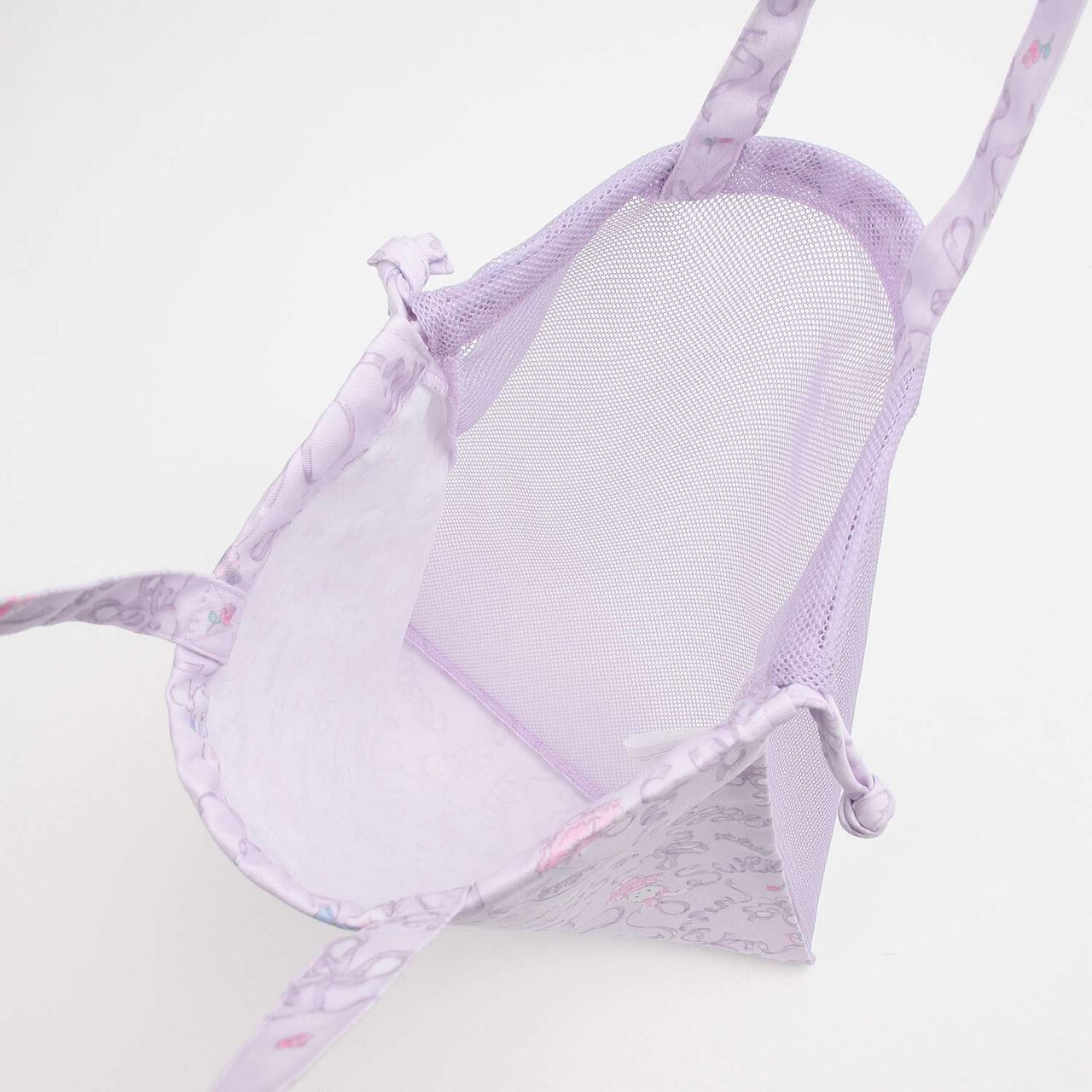 Ballet Bunny Print Mesh Change Pouch,Lavender, large image number 3