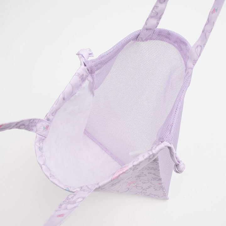 Ballet Bunny Print Mesh Change Pouch,Lavender, medium image number 3
