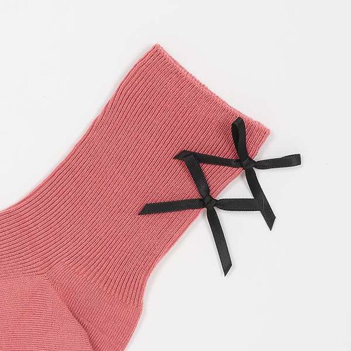 Back Ribbon Rib Socks,Gray, medium image number 1
