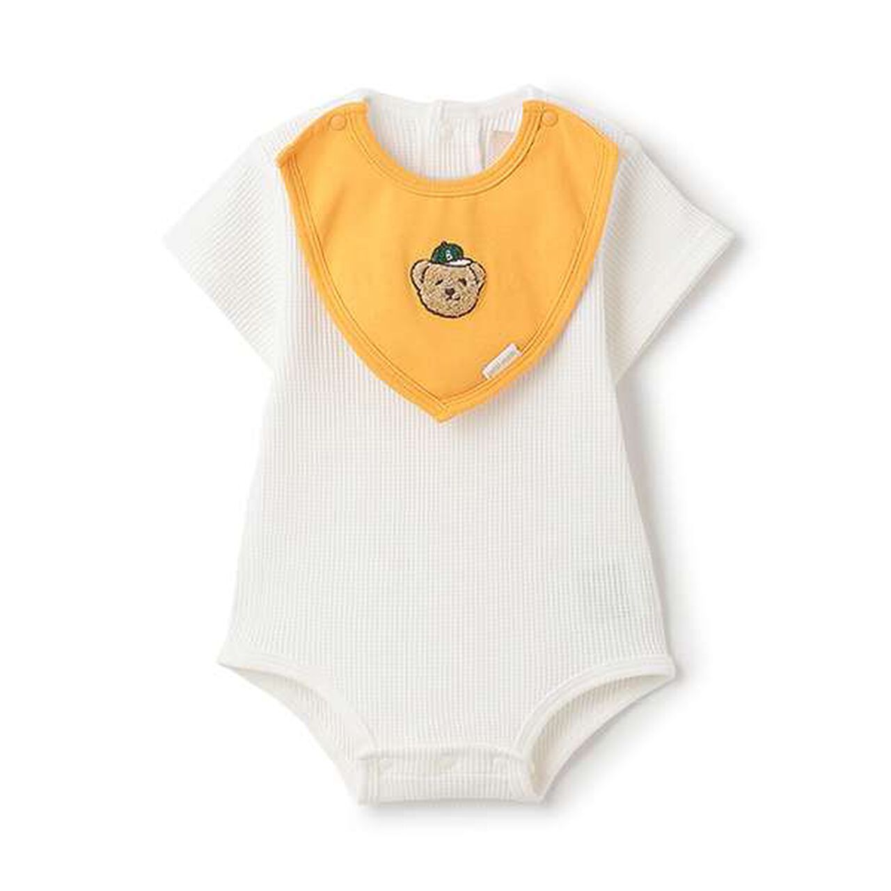Bib-Attached Romper,Yellow, large image number 14
