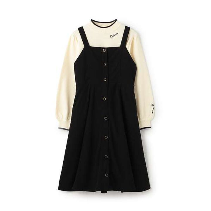 Knit Pullover & Camisole Dress Set,Black, medium image number 4