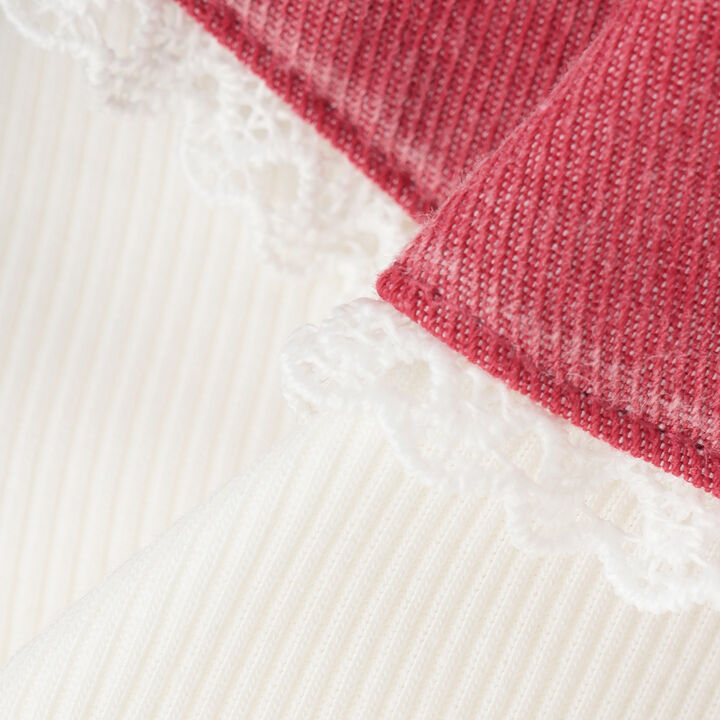 Lace-Up Ribbon Bustier & Long-Sleeve T-Shirt Set,Sax blue, medium image number 9