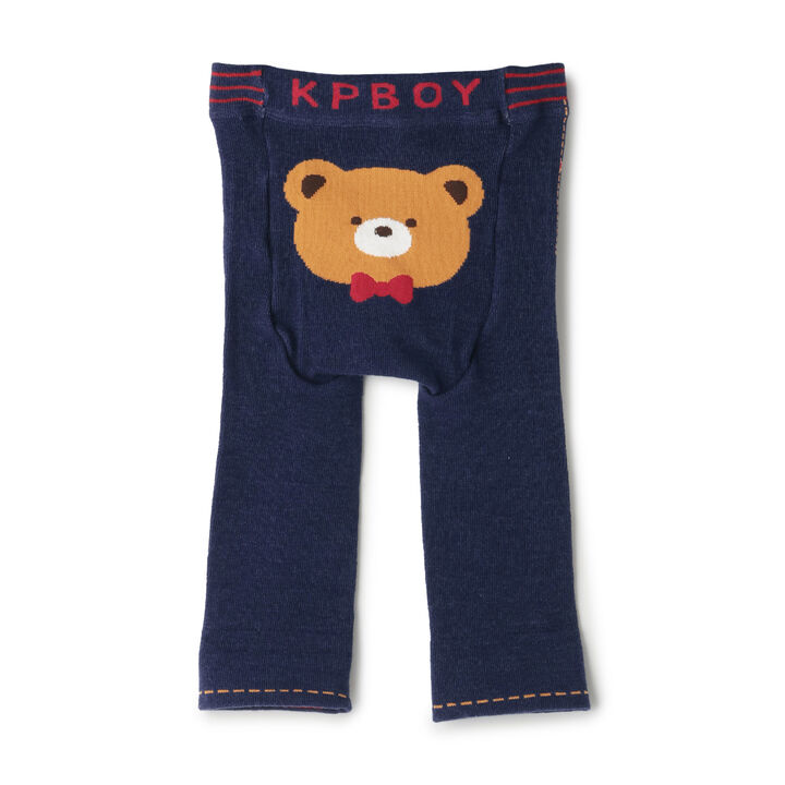 [Made in Japan] Hip Bear Braided 3/4 Length Leggings,Navy, medium image number 1