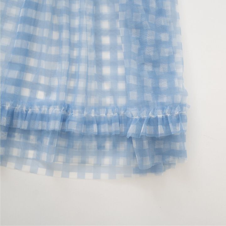 Chiffon Checkered One-Piece Dress,Lavender, medium image number 7