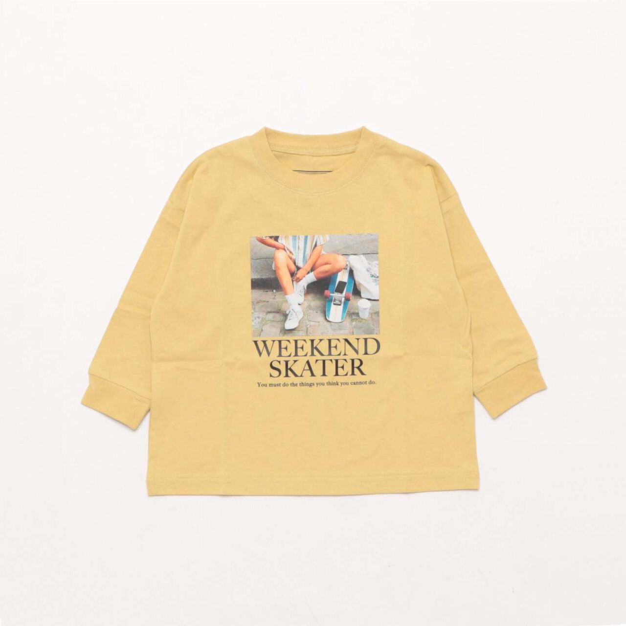 100% Cotton 365D. Assorted Transfer Wide Long Sleeve T-Shirt,Yellow, large image number 0