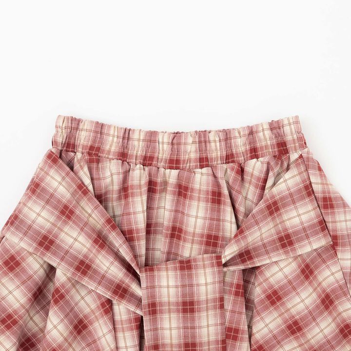 [LTXC] Waist Wrap Style Checkered Culottes,Black, medium image number 14