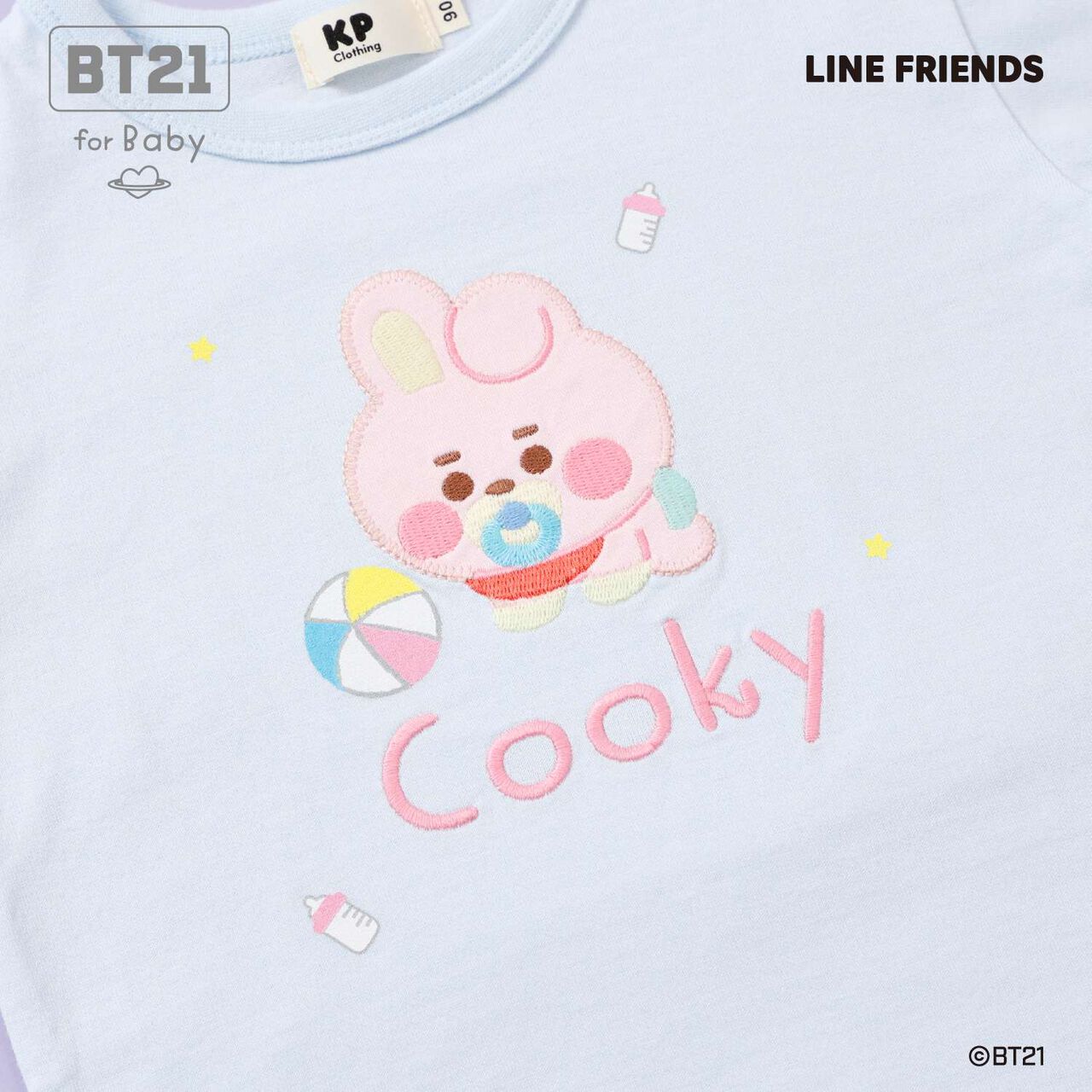 [BT21] Appliqu&eacute; Short Sleeve T-Shirt,Blue, large image number 26