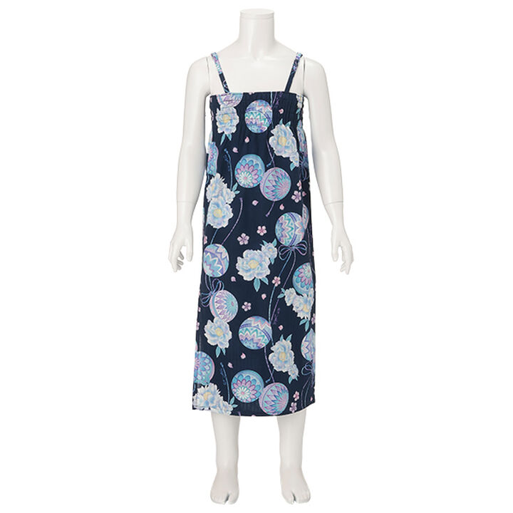 Temari Flower Pattern Yukata,Navy, medium image number 12
