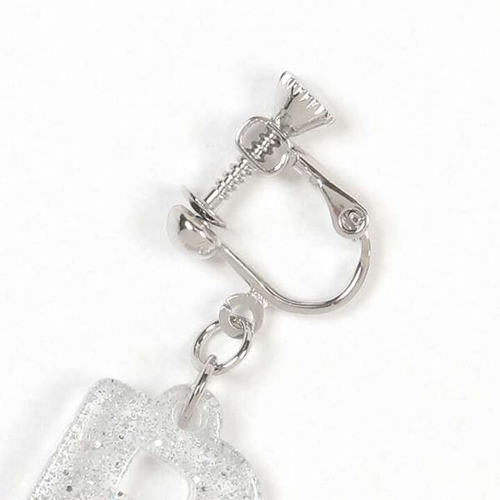 BL Logo Earrings,White, medium image number 1