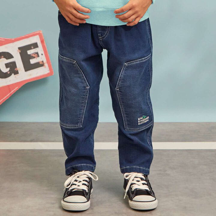 Stretch Denim Double Knee Work Pants,Navy, medium image number 18