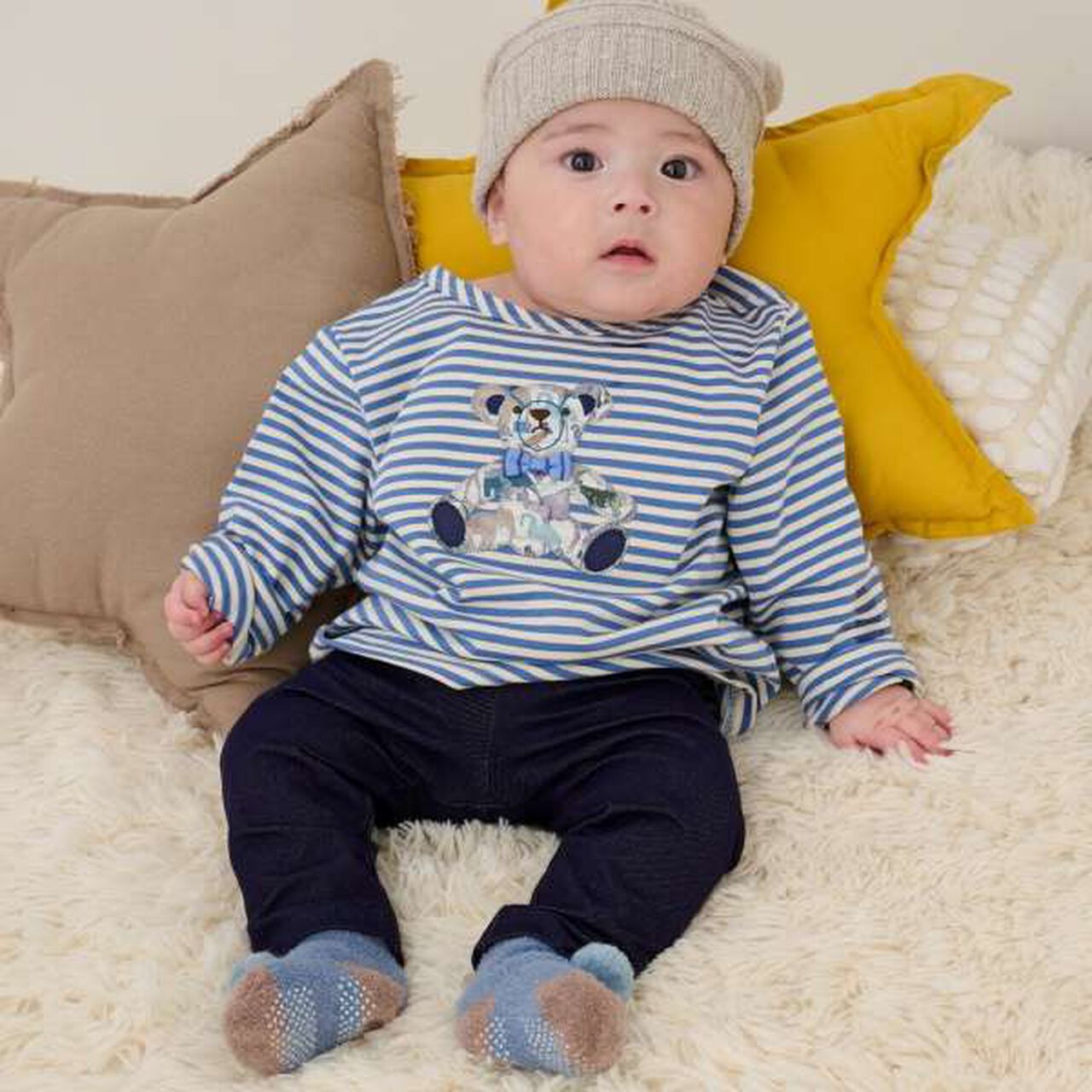 Q for the Zoo Teddy Bear Long-Sleeve T-Shirt Suit,Blue, large image number 0