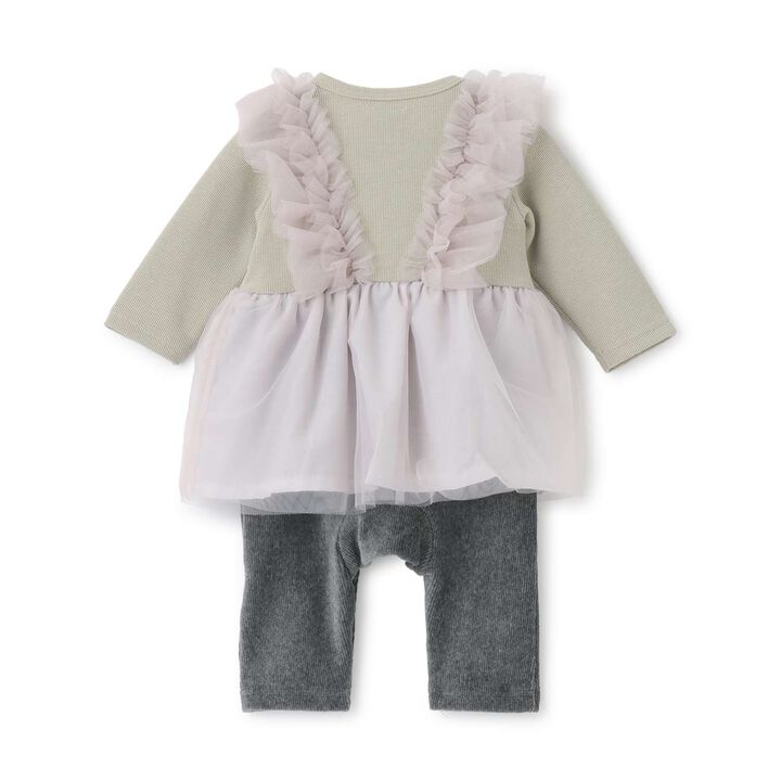 Tulle Frill Coverall,Light gray, medium image number 4