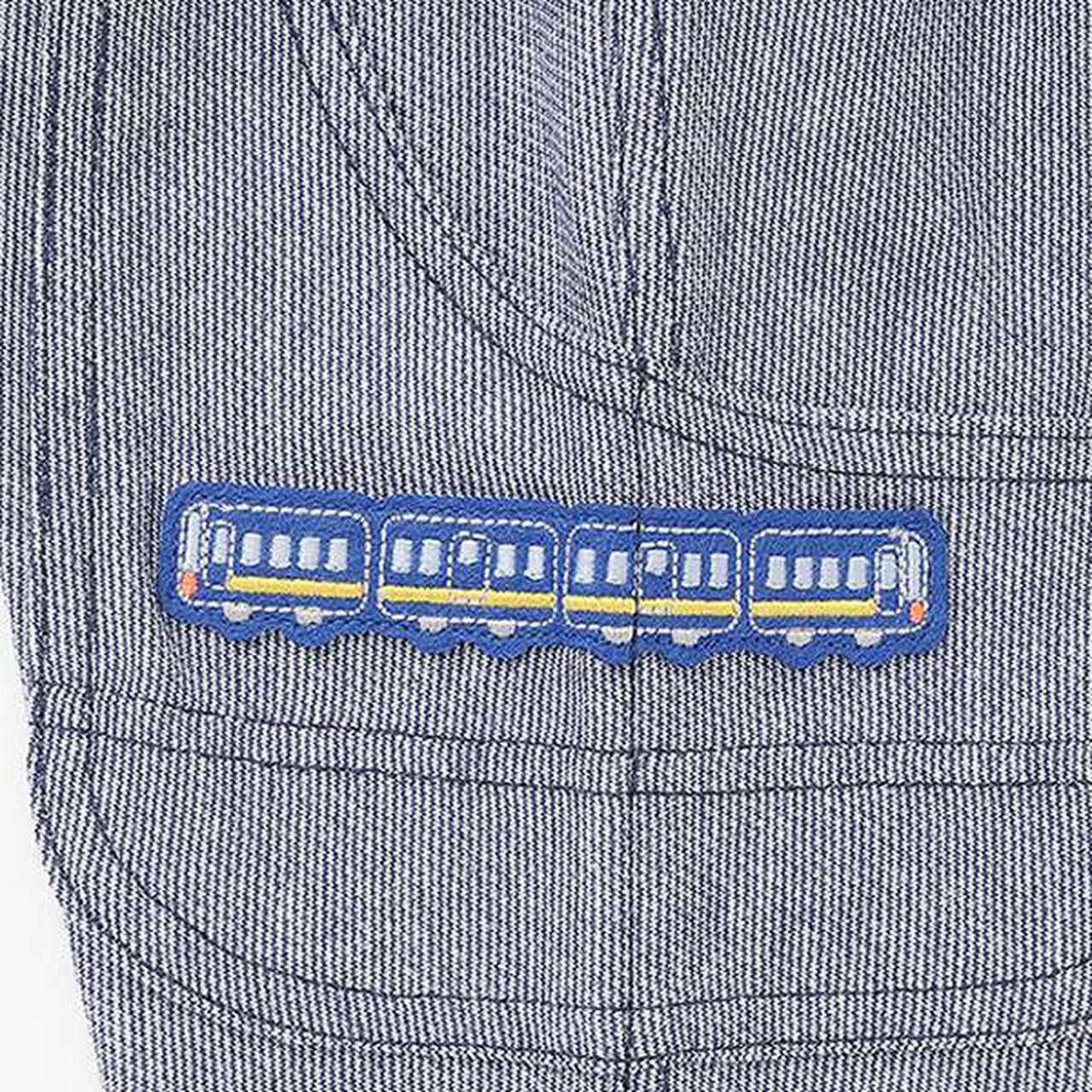 Stripe Jacquard Train Patch 7/8 Pants,Gray, large image number 6