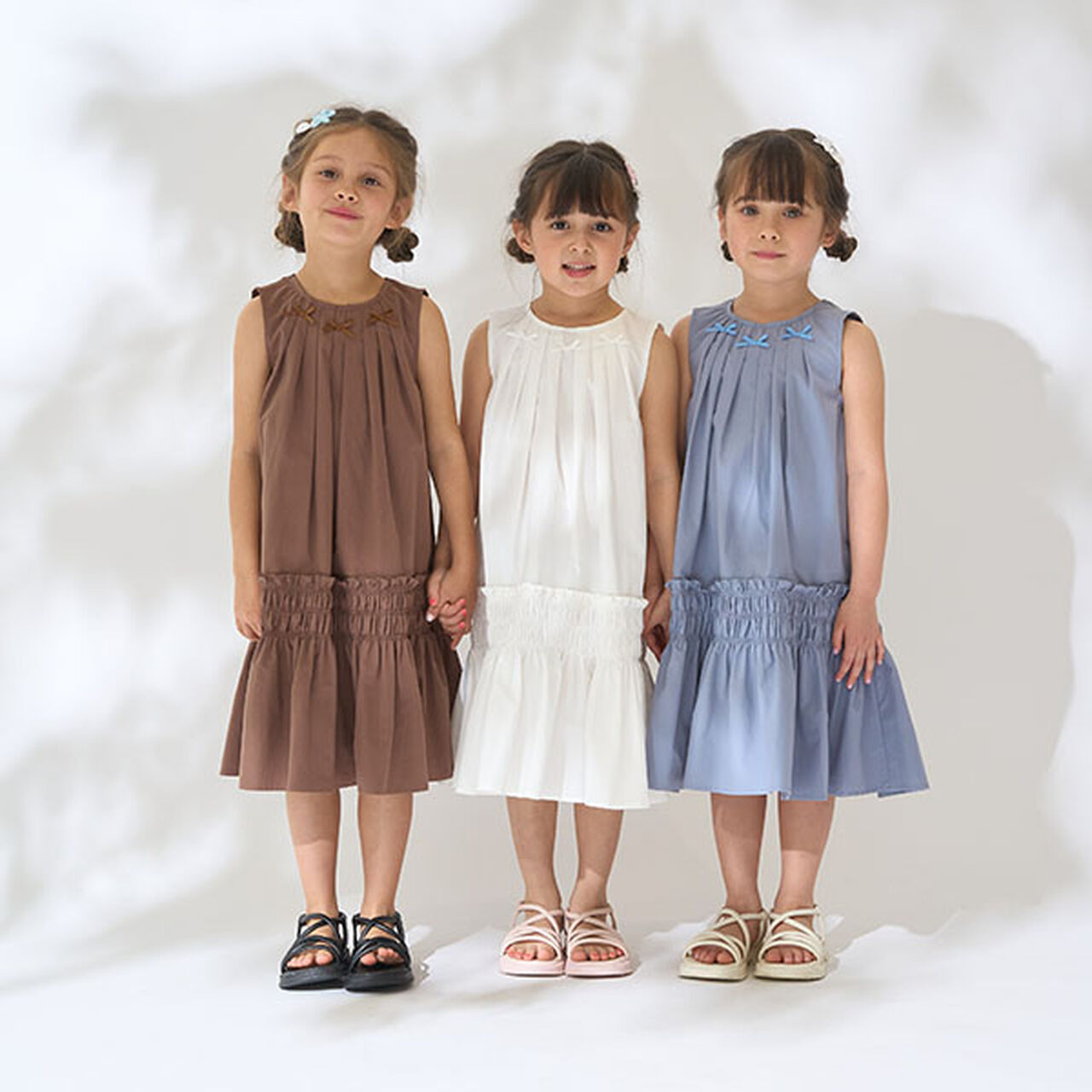 Shirred Tiered One-Piece Dress,Off white, large image number 17