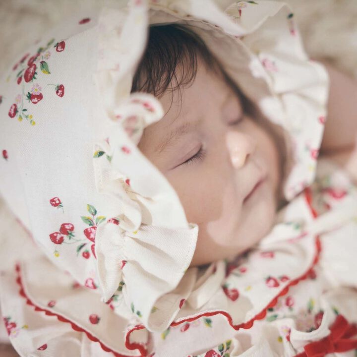 Wild Strawberry First Dress Set [Organic] [Made in Japan],Pearl white, medium image number 1