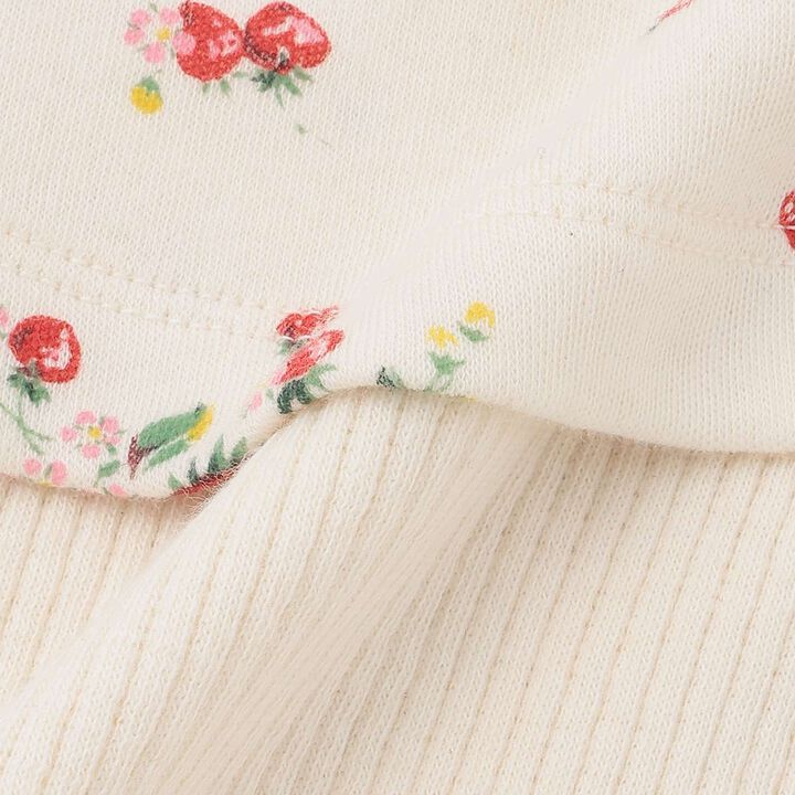 Wild Strawberry Baby Suit [Organic] [Made in Japan],Pearl white, medium image number 9