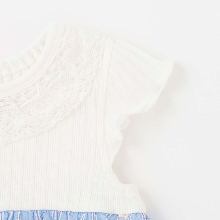 Link Heart Embroidery OP Romper,Light pink, medium image number 3