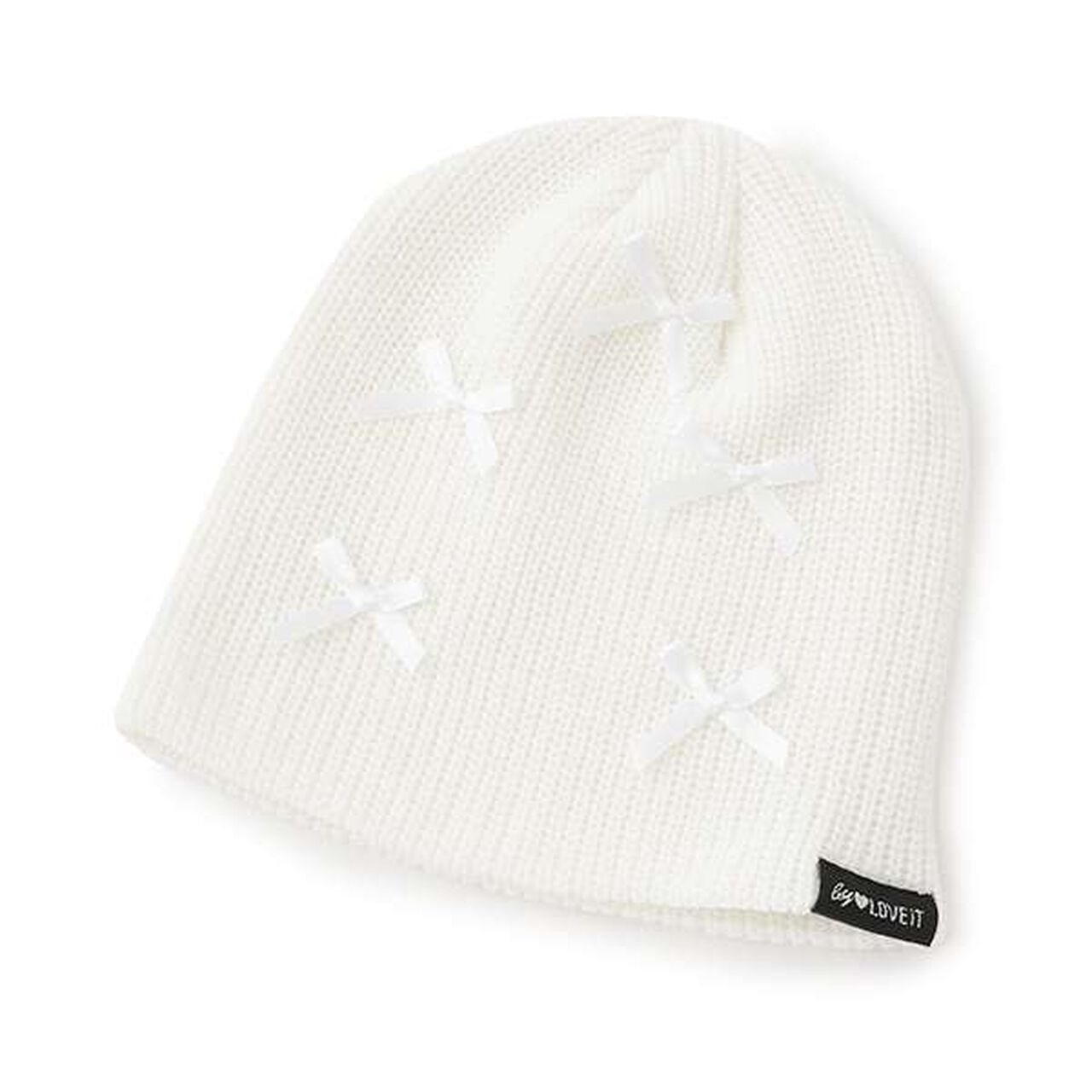 Ribbon Knit Cap,Off white, large image number 0