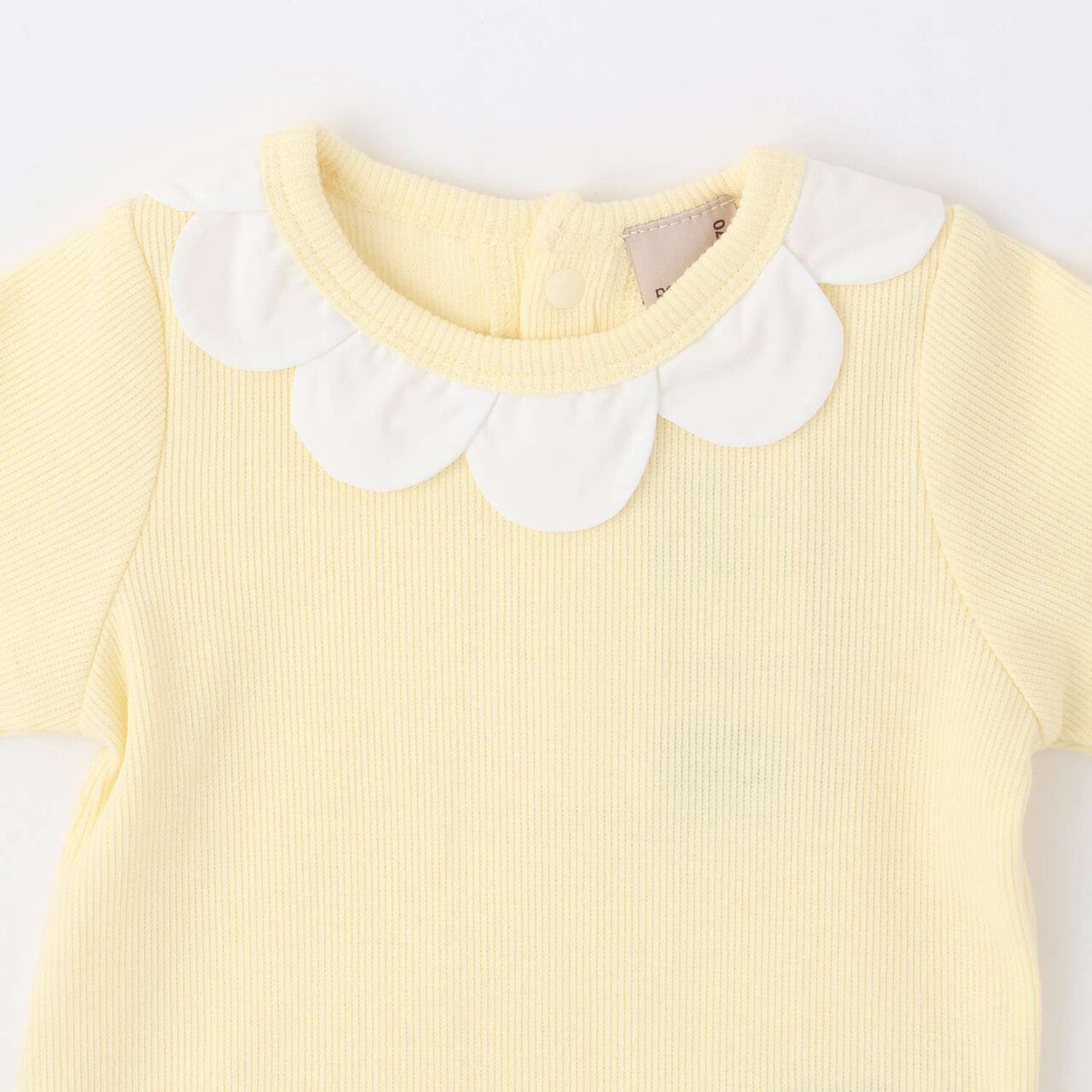 Scallop Trim Collar Romper,Light pink, large image number 2