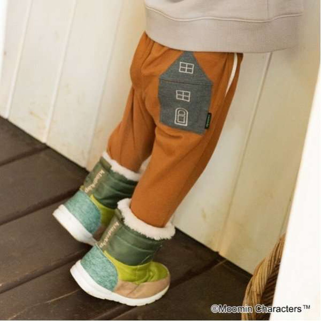 [MOOMIN] Moomin House Long-Length Leggings,Charcoal gray, large image number 5