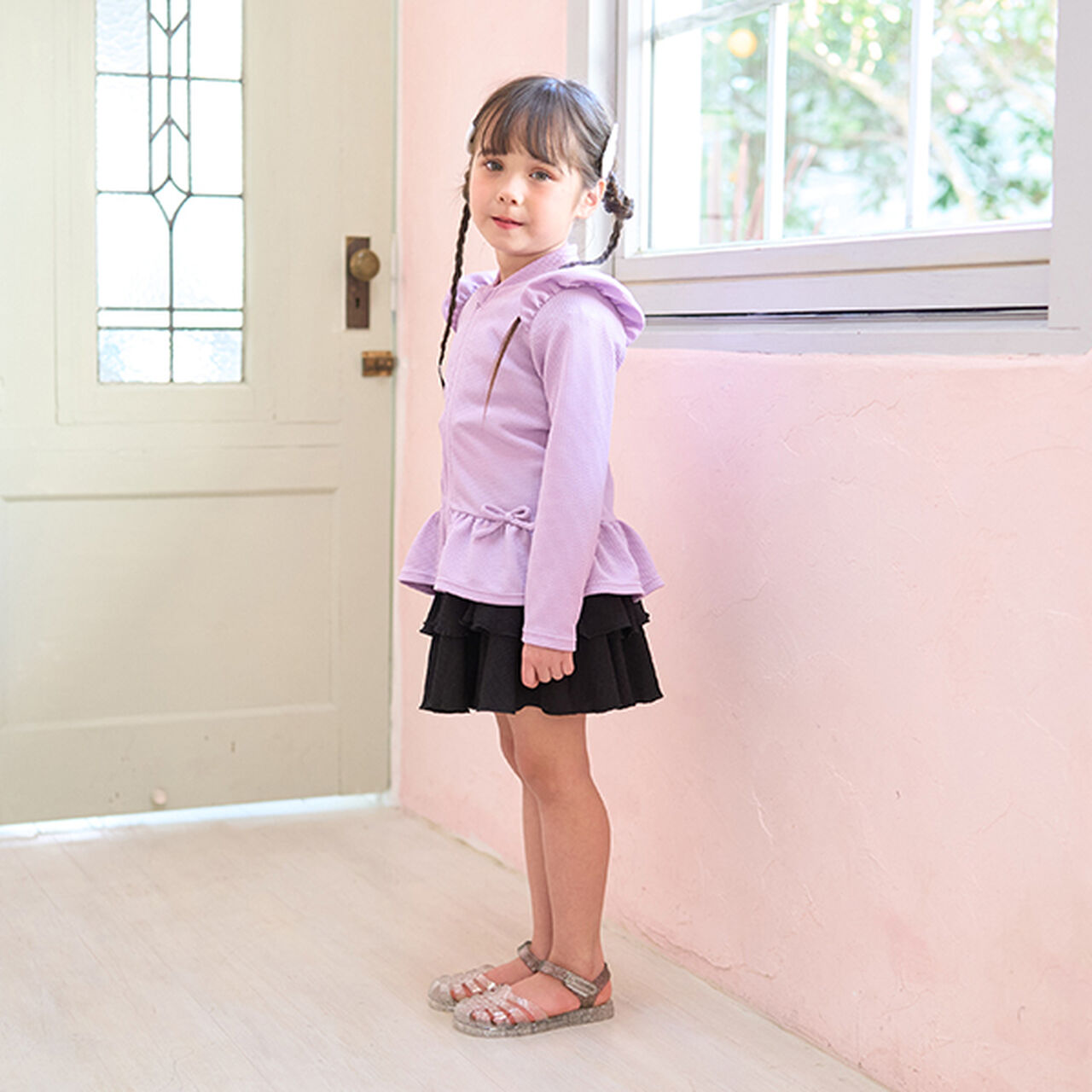 [SWIM] [UV Processing] Hem Frill Zip Rash Guard,Mint, large image number 9