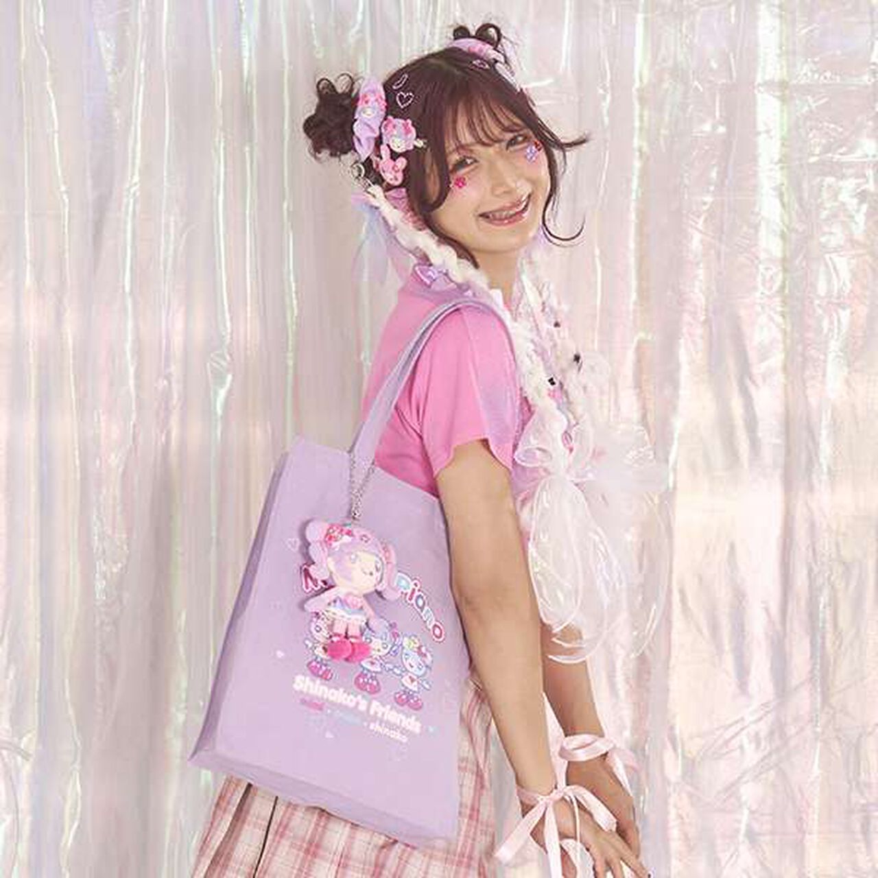 [Shinako-chan x Mimi Popo] Tote Bag,Lavender, large image number 4