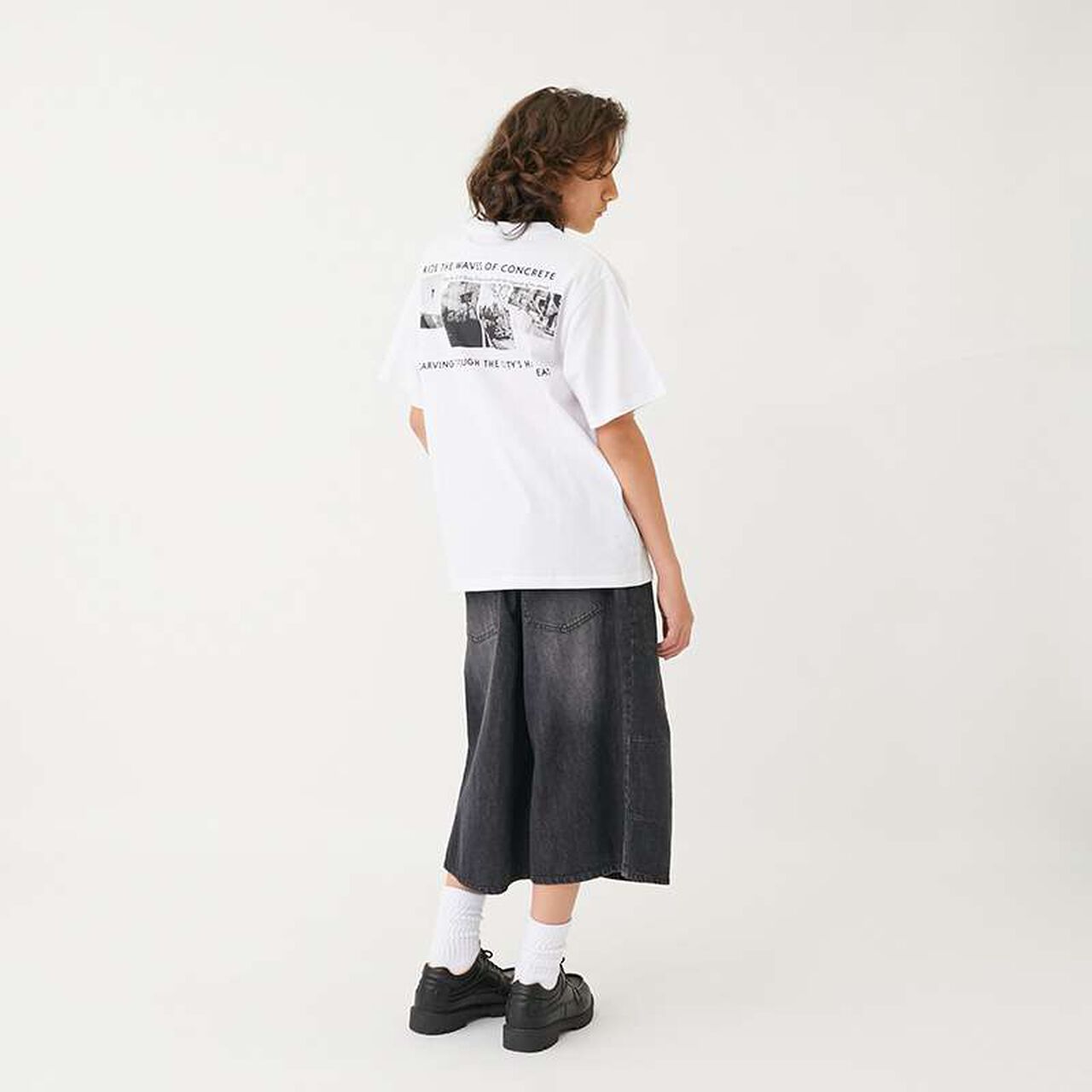 Back Photo Print Short Sleeve T-Shirt,Blue, large image number 11