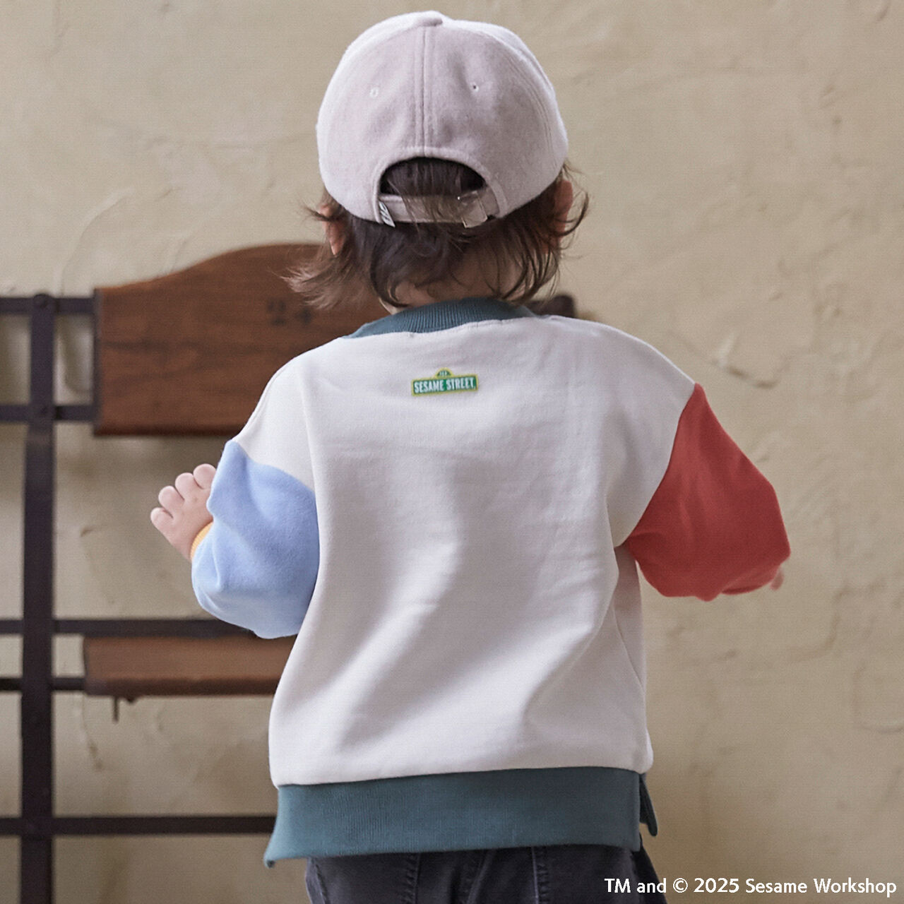 [SESAME STREET] Character Full Sweatshirt,Light blue, large image number 1