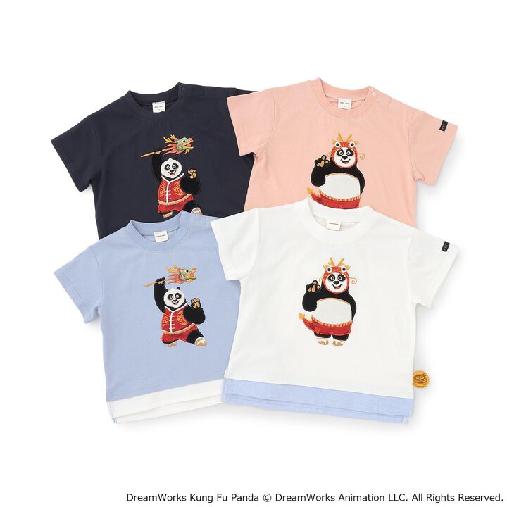 [Web Exclusive] Kung Fu Panda Embroidered Short-Sleeve T-Shirt,Blue, medium image number 15