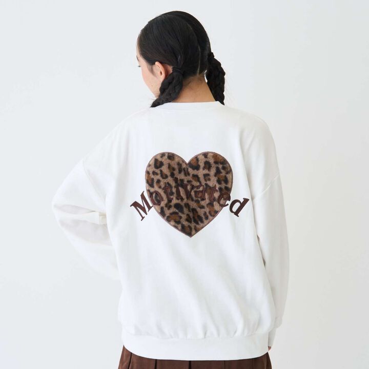 [100% Cotton] Wool Lined Animal Loose Sweatshirt,, medium