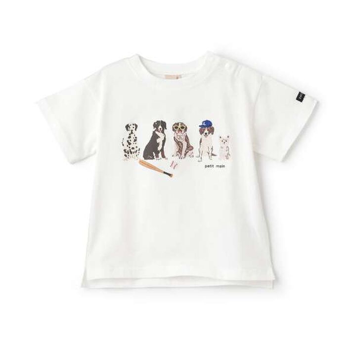 Anti-Stain Dog Graphic Short Sleeve T-Shirt,Lavender, medium image number 18