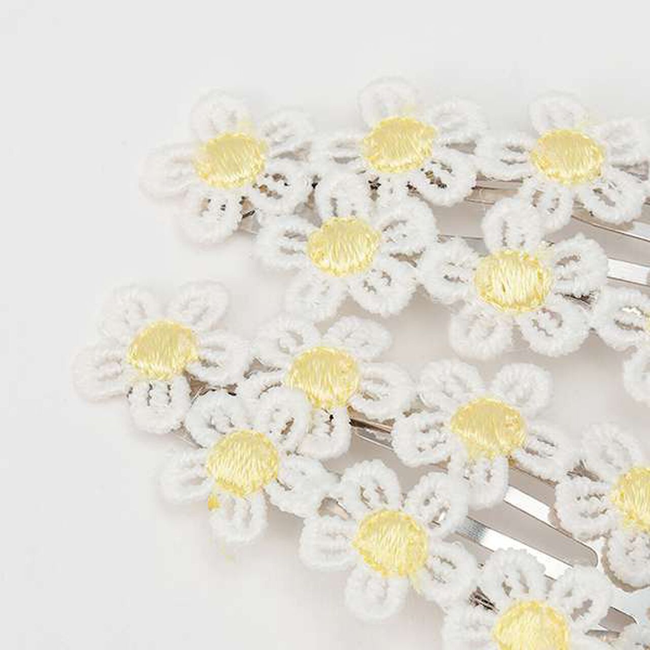 Flower Lace Hairpin [L],Beige, large image number 3