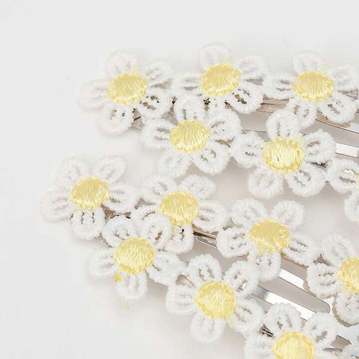 Flower Lace Hairpin [L],Beige, medium image number 3