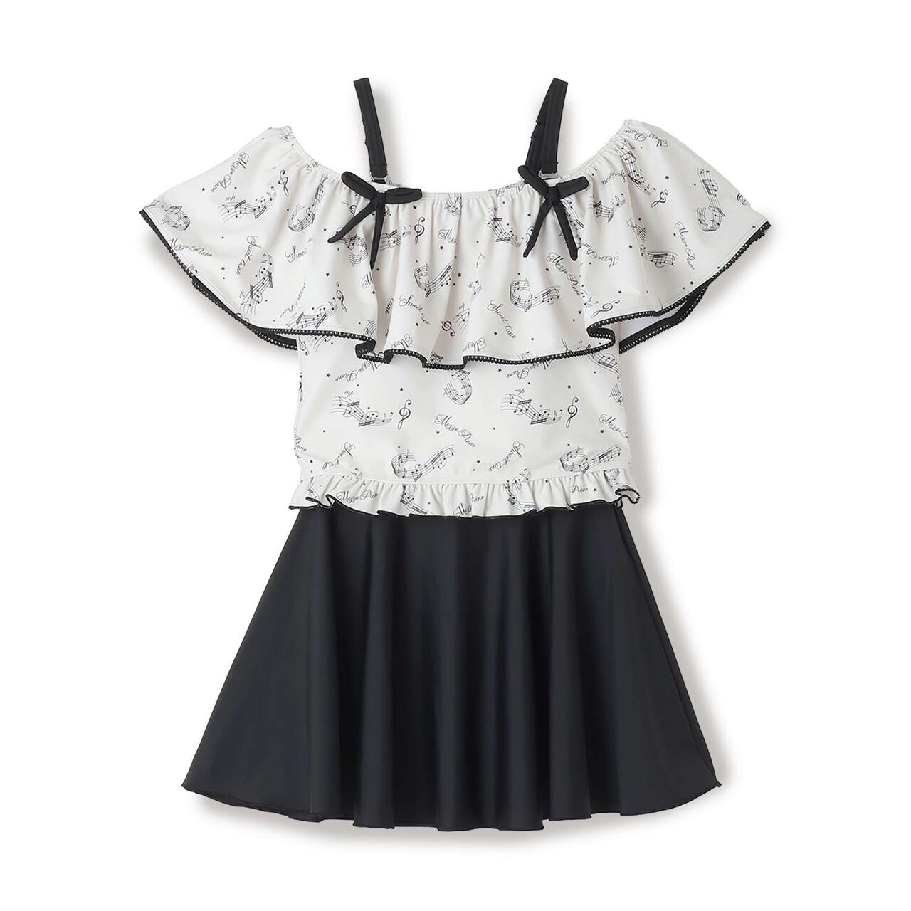 [SWIM] [UV Protection] Musical Note Frill Swimwear (2WAY),Ivory, large image number 18
