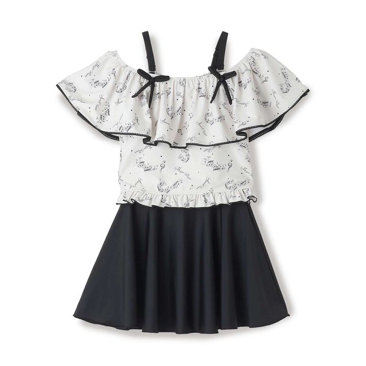 [SWIM] [UV Protection] Musical Note Frill Swimwear (2WAY),Ivory, medium image number 18