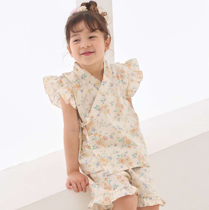 Floral Pattern Frill Jinbei,, medium