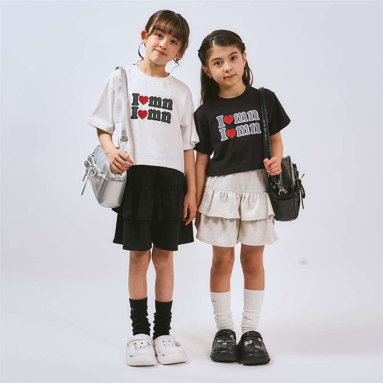 Cut and Sew Tiered Skirt with Shorts,Black, large image number 10