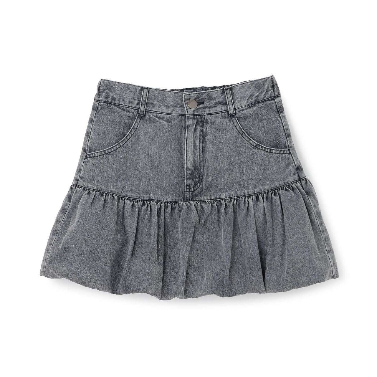 [LTXC] Denim Balloon Skirt,Gray, large image number 7