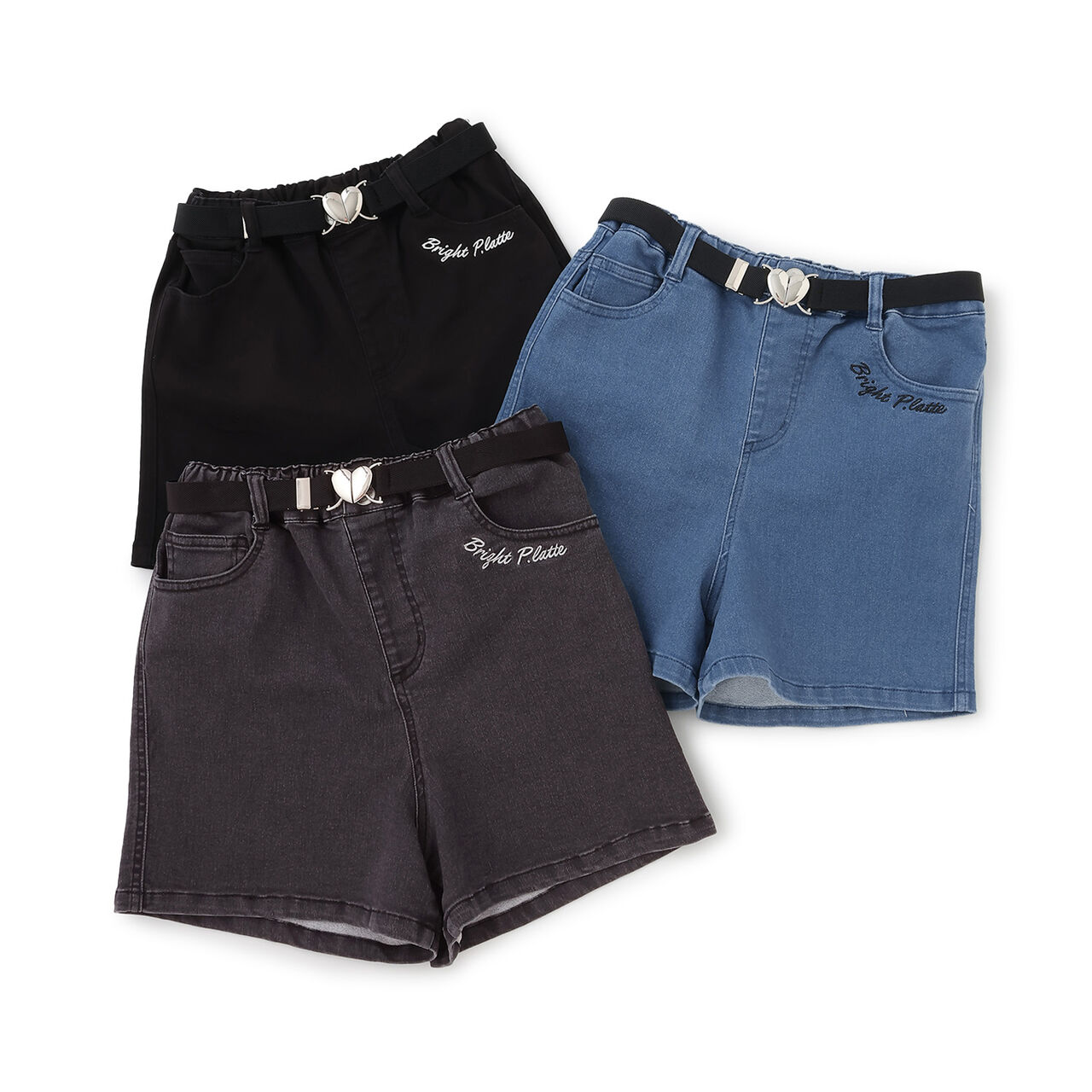 Shorts with Belt,Black, large image number 16