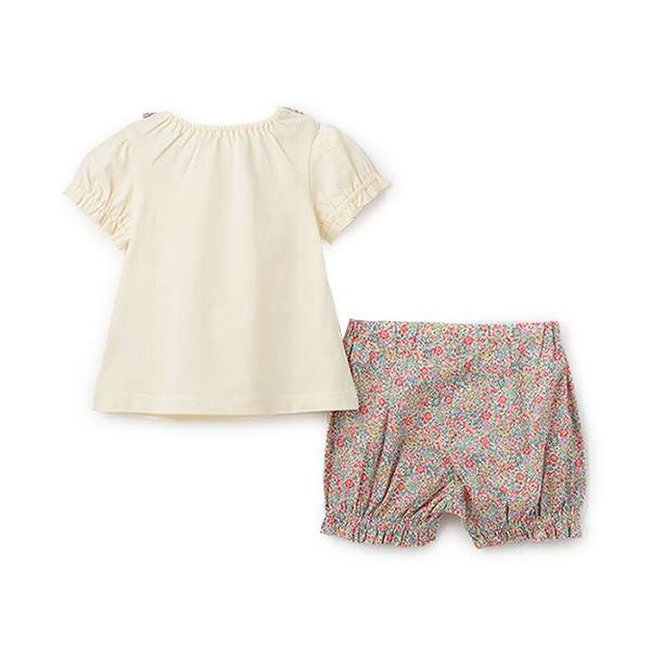 Liberty Appliqué Bunny Baby Suit,Pink, medium image number 1