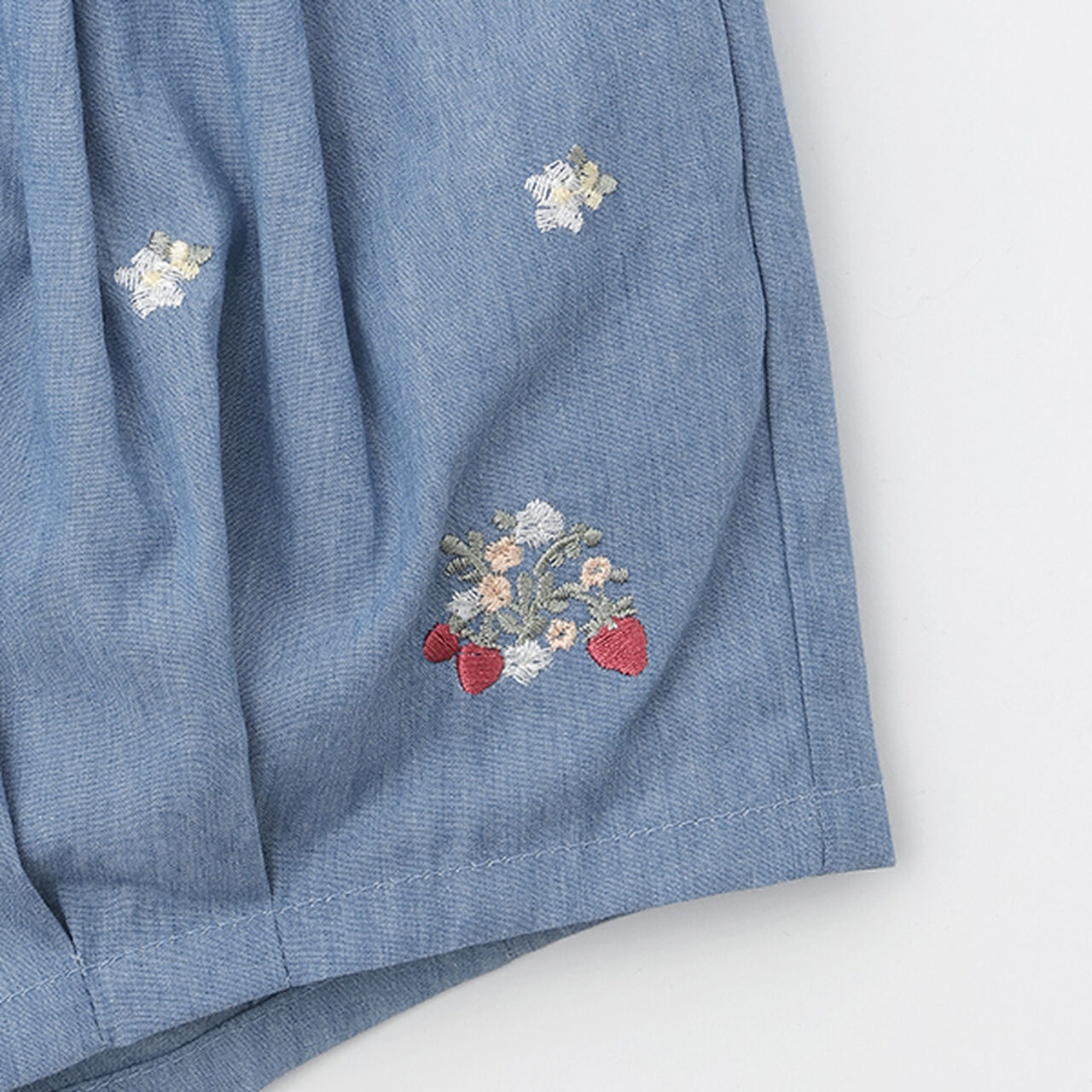 Strawberry Embroidery Balloon Pants,Ivory, large image number 10