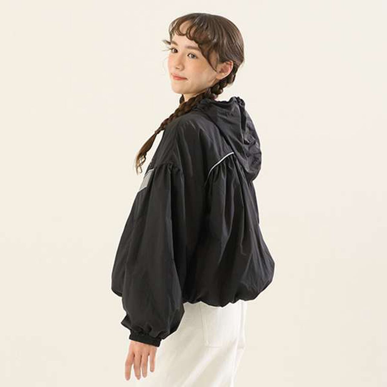 [AMI] Water-Repellent Hooded Balloon Light Bomber Jacket,Ivory, large image number 9