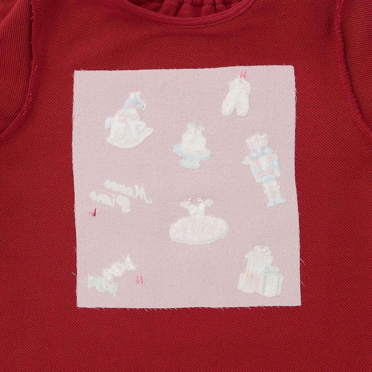 [Popular Item Restocked] [Not Available at Physical Stores] Nutcracker Appliqu&eacute; Sweatshirt with Scalloped Hem,Ivory, large image number 3